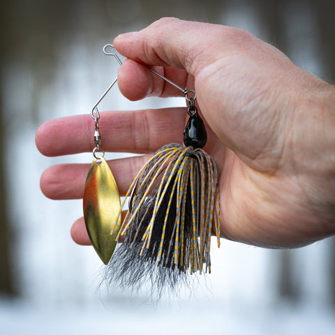 A Hybrid Spinnerbait 'Flash' in Bleeding Shad pattern